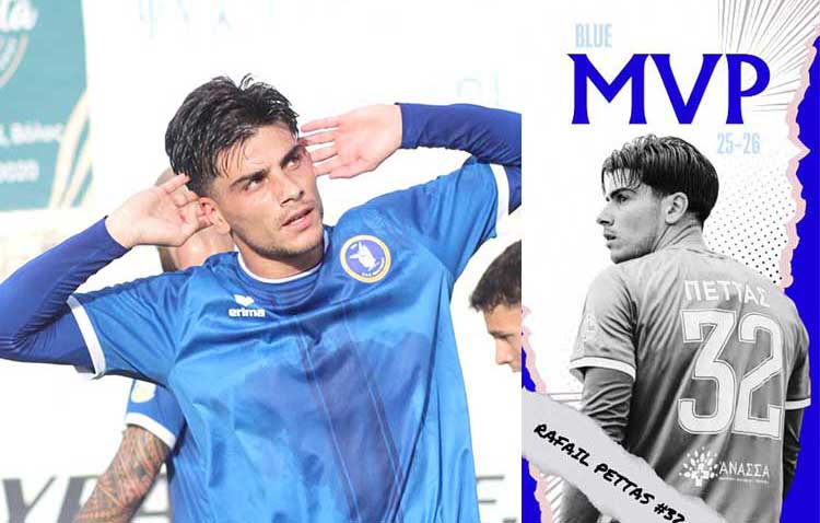 O Ραφαήλ Πέττας MVP της Νίκης Βόλου